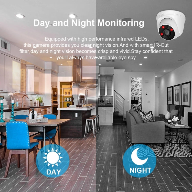 533W / A 3.6mm Lens Wide Angle HD Color 1500 TVL Cmos Sensor CCTV Home Surveillance Dome Camera, Support Day Night Vision(White) - Security by buy2fix | Online Shopping UK | buy2fix