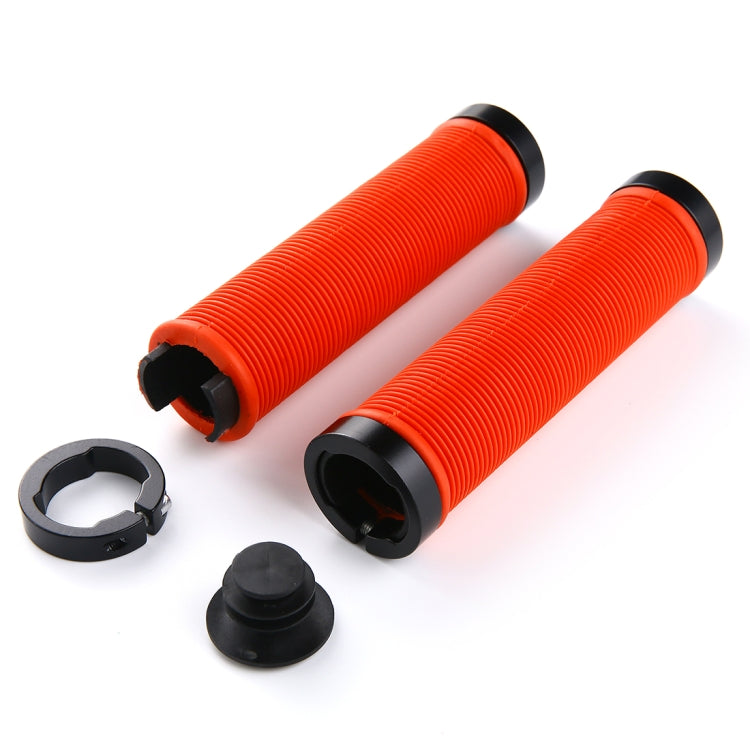 1 Pair AG15 Bicycle MTB Bike Lock-on Rubber Handlebar Grips(Red) - Outdoor & Sports by buy2fix | Online Shopping UK | buy2fix
