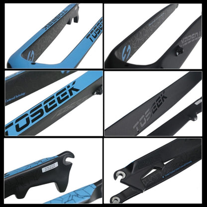 TOSEEK Ultra Light 26 Inch 385mm Mountain Bike Full Carbon Front Fork Straight Tube Disc Brake(Blue) - Outdoor & Sports by TOSEEK | Online Shopping UK | buy2fix