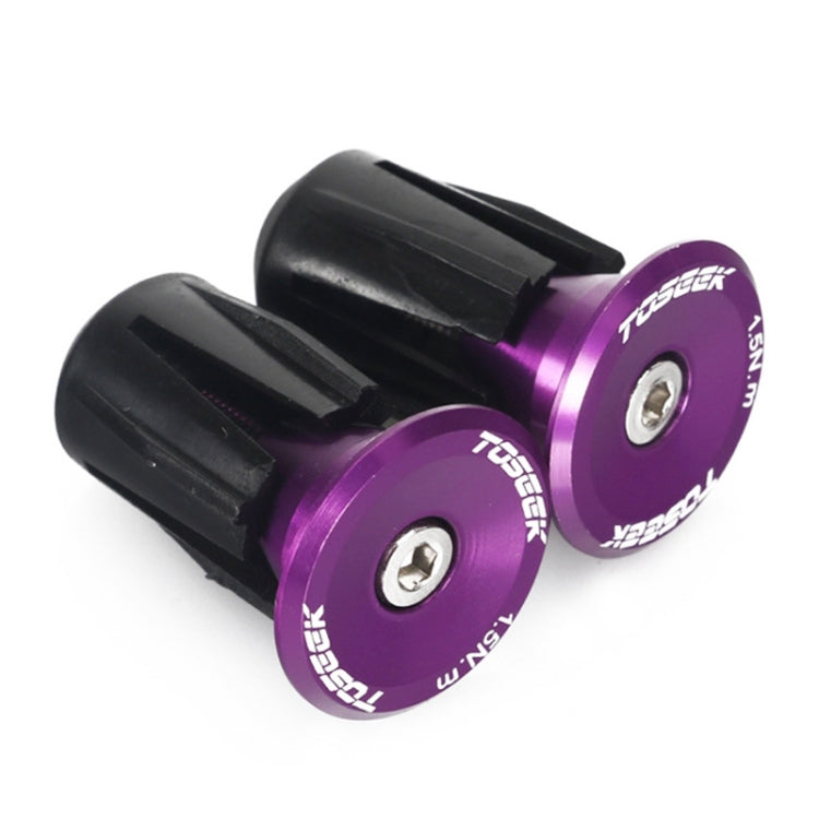 TOSEEK 1 Pair Mountain Bike Handlebar Grips Caps End Plug Aluminum Alloy Bicycle  Bar Ends Plug (Purple) - Outdoor & Sports by TOSEEK | Online Shopping UK | buy2fix