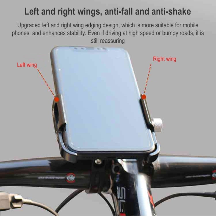 BIKERSAY MP008 Bike Motorcycle Aluminum Alloy Phone Holder Handlebar Clips (Black) - Holders by BIKERSAY | Online Shopping UK | buy2fix