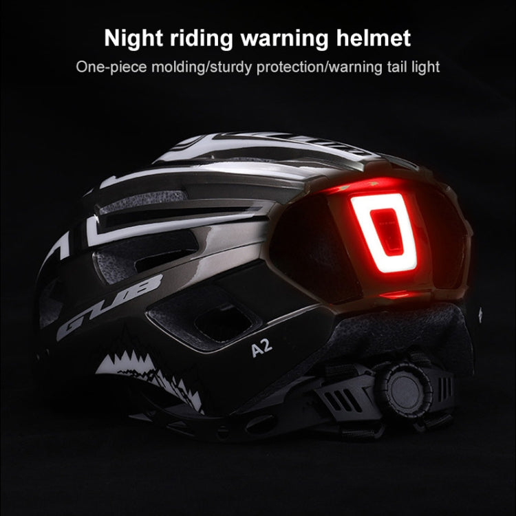 GUB A2 Unisex Bicycle Helmet With Tail Light(Red Black) - Protective Helmet & Masks by GUB | Online Shopping UK | buy2fix