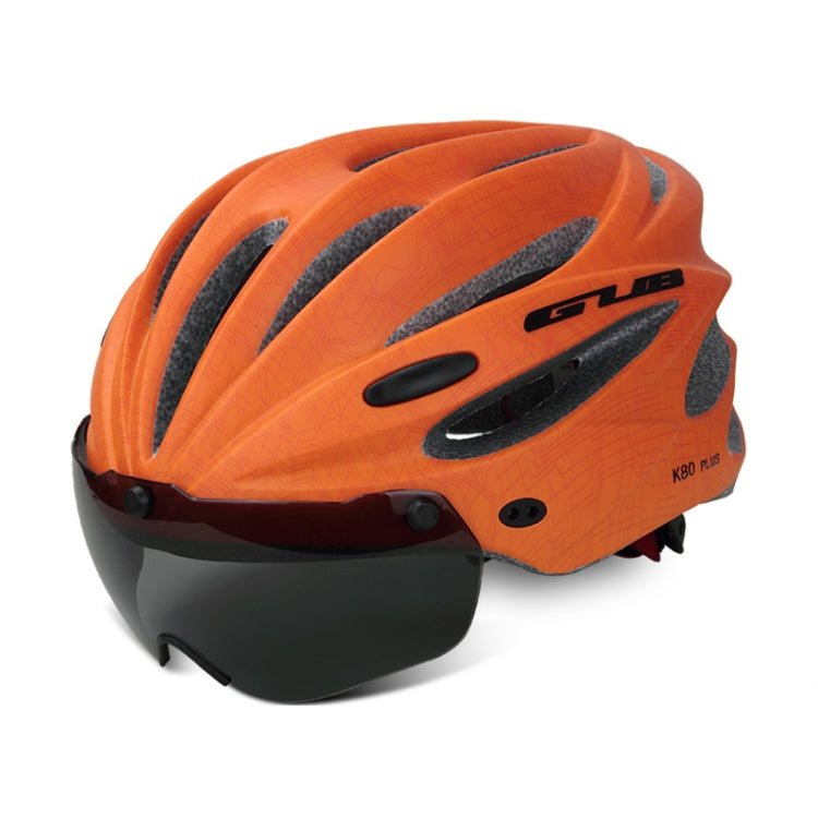 GUB K80 Plus Bike Helmet With Visor And Goggles(Orange) - Protective Helmet & Masks by GUB | Online Shopping UK | buy2fix