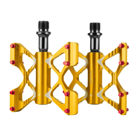 PROMEND PD-M56 1 Pair Mountain Bicycle Aluminum Alloy 3-Bearings Pedals (Gold) - Pedals by PROMEND | Online Shopping UK | buy2fix