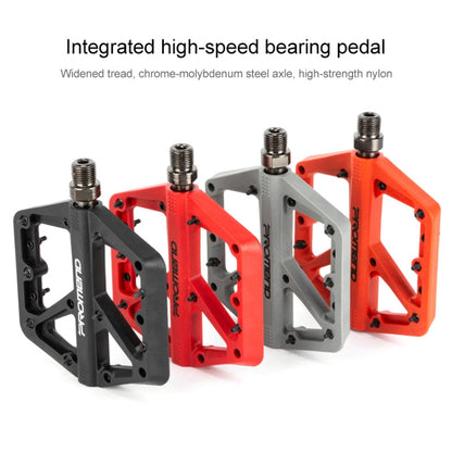 PROMEND PD-M42 1 Pair Mountain Bicycle Nylon High-speed Bearing Pedals(Red) - Outdoor & Sports by PROMEND | Online Shopping UK | buy2fix