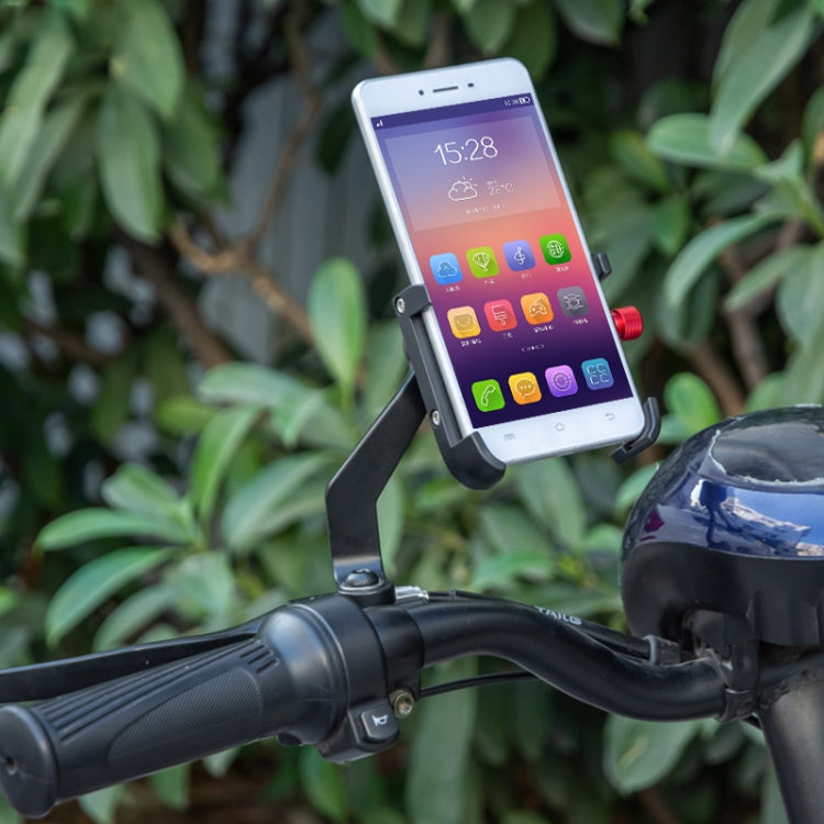 PROMEND SJJ-275E Bicycle Aluminum Alloy Phone Holder for Handlebar (Titanium Color) - Holders by PROMEND | Online Shopping UK | buy2fix