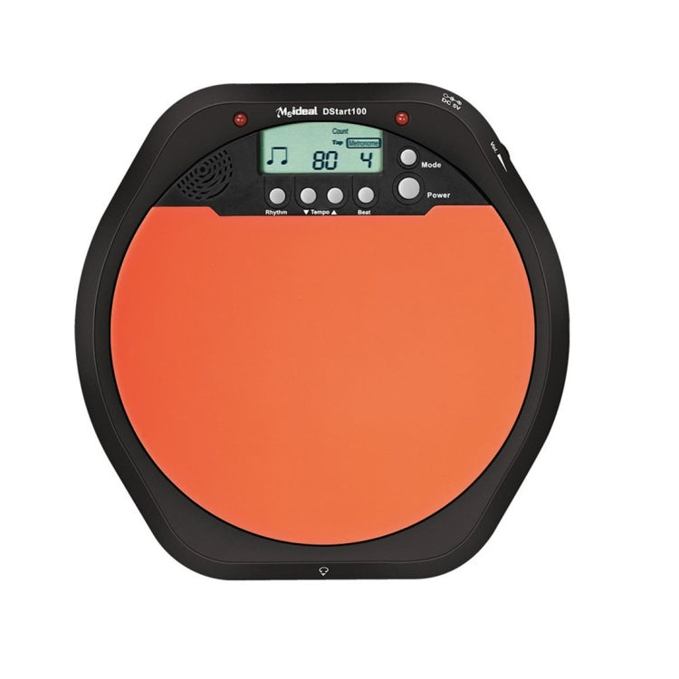 Electronic Dumb Combat Board Trainer Drum Exercise Metronome DS100(Black+Orange) - Percussion Instruments by buy2fix | Online Shopping UK | buy2fix