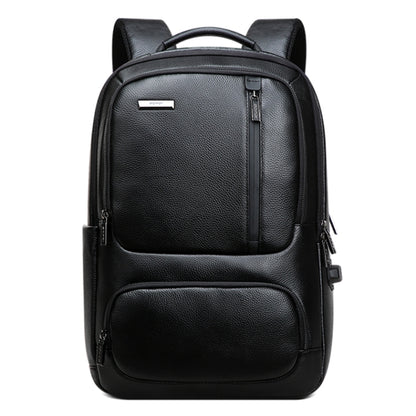 Bopai 851-023911 Top-grain Leather Business Breathable Anti-theft Man Backpack, Size: 28x18x42cm(Black) - Backpack by Bopai | Online Shopping UK | buy2fix
