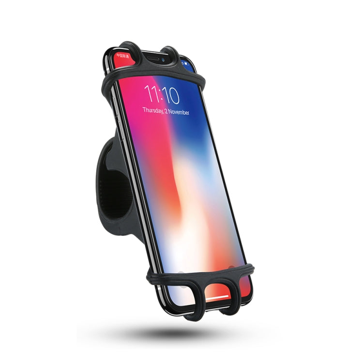 Floveme Universal Bicycle Mobile Phone Holder, Suitable for 4.0-6.3 inch Mobile Phones, For iPhone, Samsung, Huawei, Xiaomi, Lenovo, Sony, HTC and Other Smartphones(Black) - Holders by FLOVEME | Online Shopping UK | buy2fix