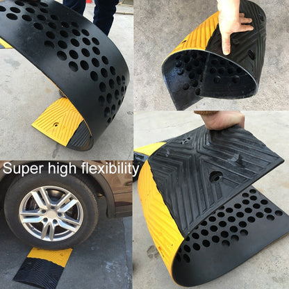 Trapezoidal Two-in-one Herringbone Rubber Speed Bump, Size: 50x35x5cm - Speed Bumps by buy2fix | Online Shopping UK | buy2fix