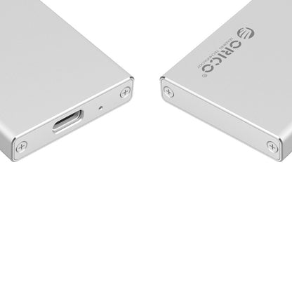 ORICO MSA-UC3 USB 3.1 Type C Aluminum External Storage Enclosure Hard Disk Box for 50mm x 30mm M-SATA SSD(Silver) - HDD Enclosure by ORICO | Online Shopping UK | buy2fix