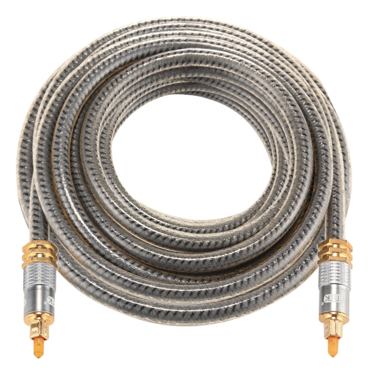 EMK YL-A 5m OD8.0mm Gold Plated Metal Head Toslink Male to Male Digital Optical Audio Cable - Audio Optical Cables by EMK | Online Shopping UK | buy2fix