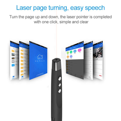 2.4GHz Wireless Laser PowerPoint Page Turning Pen Multimedia Wireless Presentation Projection Pen with USB Receiver, Remote Control Distance: 30m -  by buy2fix | Online Shopping UK | buy2fix