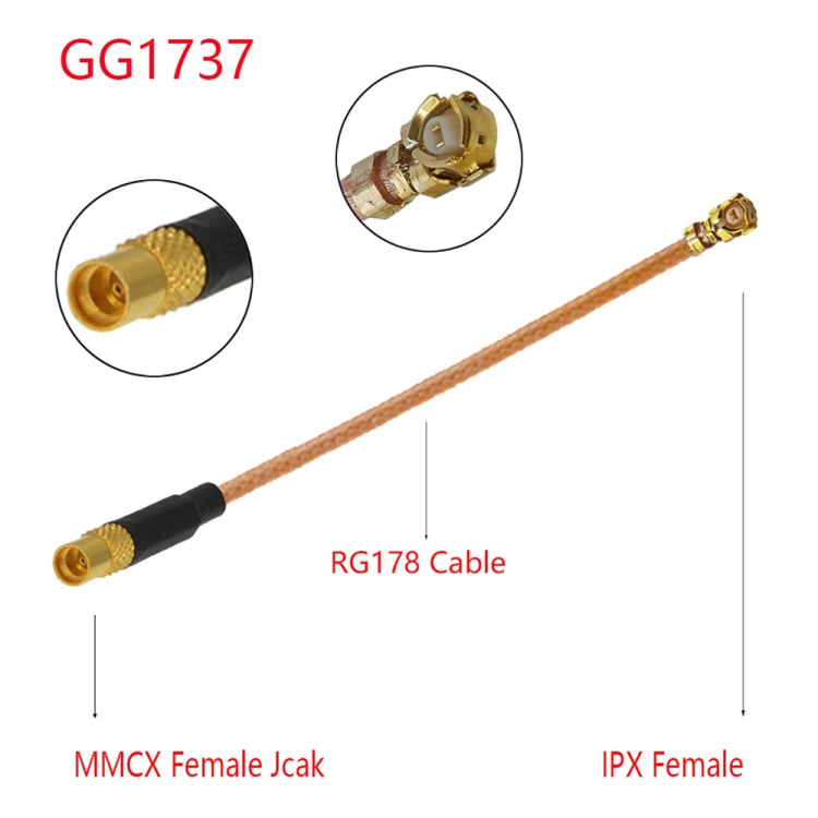 IPX Female to GG1737 MMCX Female RG178 Adapter Cable, Length: 15cm -  by buy2fix | Online Shopping UK | buy2fix