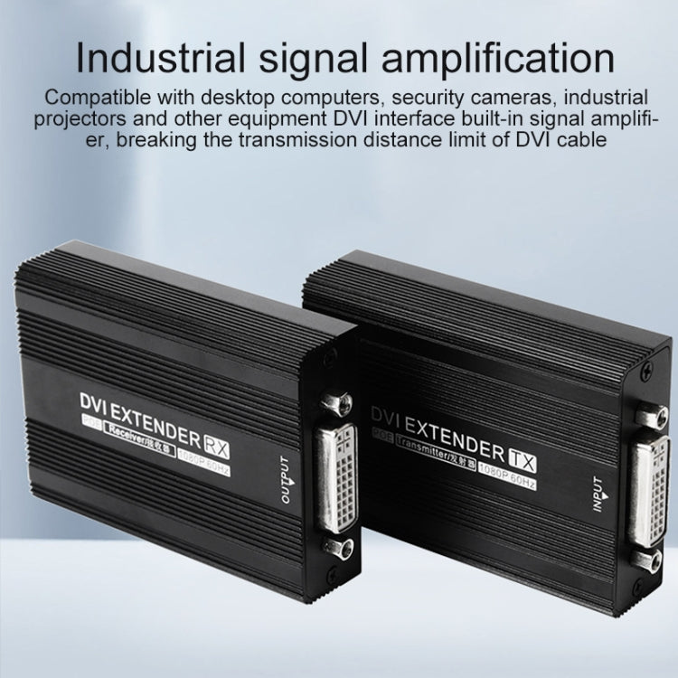 Measy DVI1815 DVI Extender Transmitter and Receiver Converter, POE Single Power Supply, Transmission Distance: 150m(US Plug) -  by Measy | Online Shopping UK | buy2fix