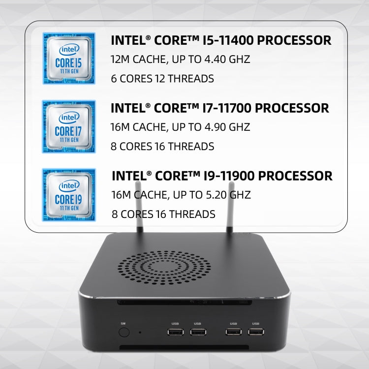 HYSTOU M7 Windows 7/8/10 / Linux System Mini PC, Intel Core G6400 Dual Core 4 Threads up to 4.0GHz, 32GB RAM+512GB SSD, EU Plug - Windows Mini PCs by HYSTOU | Online Shopping UK | buy2fix