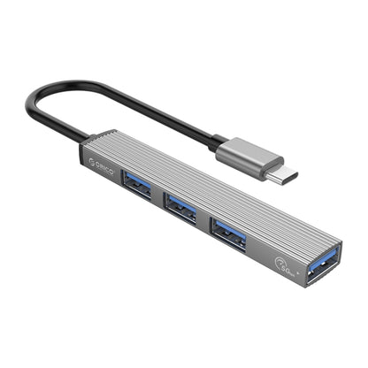 ORICO-AH-13-GY-BP USB 3.0 x 1 + USB 2.0 x 3 to USB-C / Type-C HUB Adapter - USB HUB by ORICO | Online Shopping UK | buy2fix