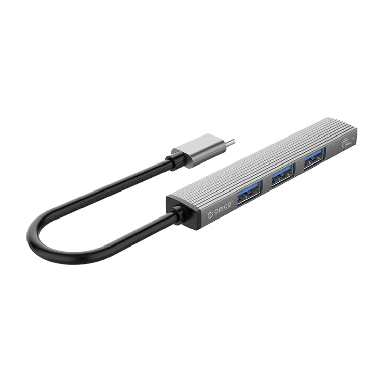 ORICO-AH-13-GY-BP USB 3.0 x 1 + USB 2.0 x 3 to USB-C / Type-C HUB Adapter - USB HUB by ORICO | Online Shopping UK | buy2fix