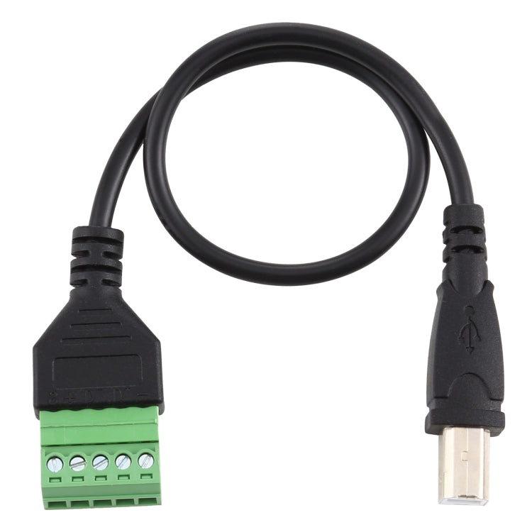 USB Type-B Male Plug to 5 Pin Pluggable Terminals Solder-free USB Connector Solderless Connection Adapter Cable, Length: 30cm - Computer & Networking by buy2fix | Online Shopping UK | buy2fix