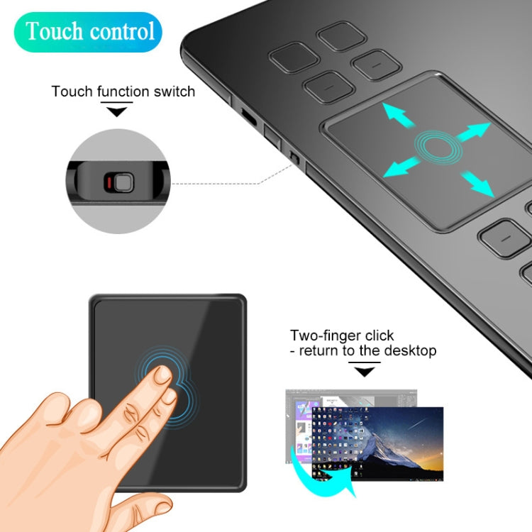 VEIKK A50 10x6 inch 5080 LPI Smart Touch Electronic Graphic Tablet, with Type-c Interface -  by VEIKK | Online Shopping UK | buy2fix