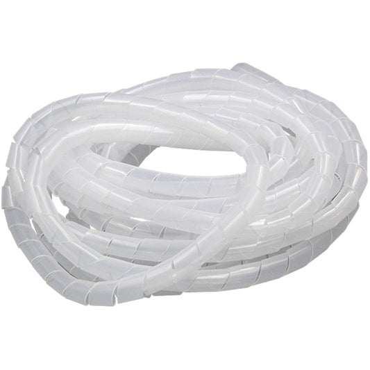 7m PE Spiral Pipes Wire Winding Organizer Tidy Tube, Nominal Diameter: 12mm(White) - Cable Ties & Organizers by buy2fix | Online Shopping UK | buy2fix