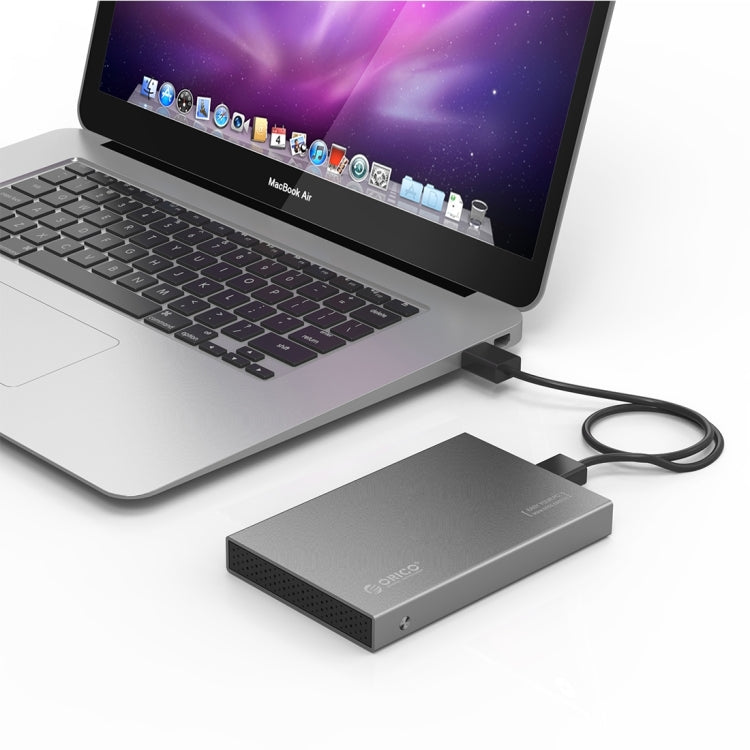 ORICO 2518S3 USB3.0 External Hard Disk Box Storage Case for 7mm & 9.5mm 2.5 inch SATA HDD / SSD (Grey) - HDD Enclosure by ORICO | Online Shopping UK | buy2fix