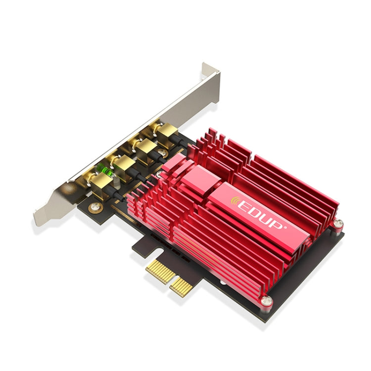 EDUP 9633-800 AC1900Mbps 2.4GHz & 5GHz Dual Band PCI-Express Adapter 4 Antenna External Network Card - USB Network Adapter by EDUP | Online Shopping UK | buy2fix