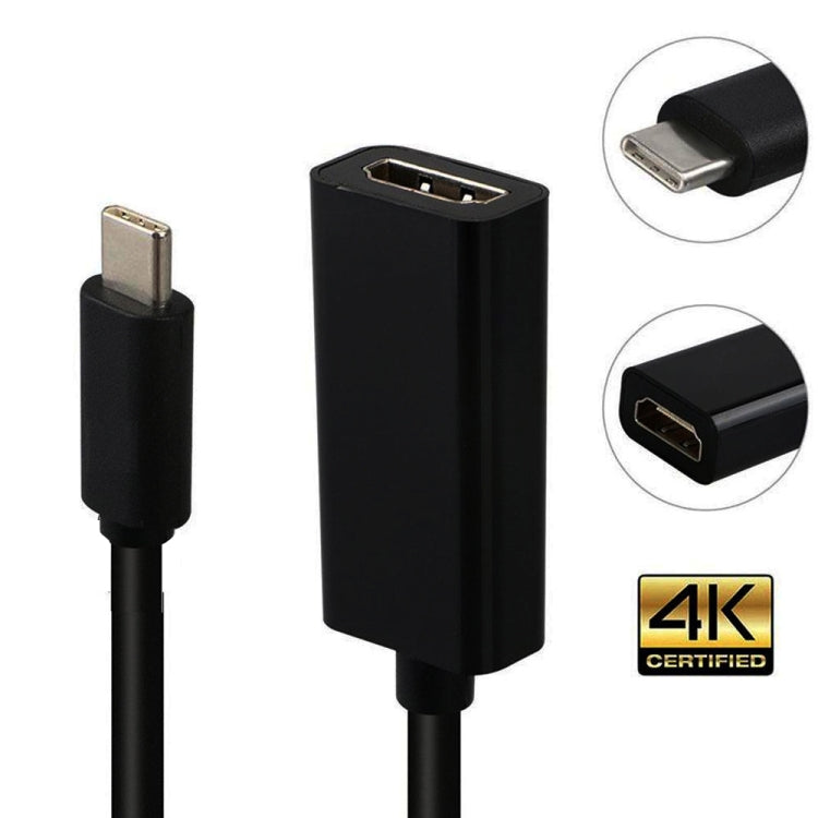 DNX-1 Mini Portable USB 3.1 USB-C/Type-C to HDMI HD 4K Conversion Cable(Black) - Computer & Networking by buy2fix | Online Shopping UK | buy2fix