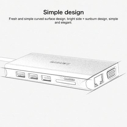 Lenovo LX0801 Type-C / USB-C Network Cable Interface Converter Docking Station - Cable & Adapters by Lenovo | Online Shopping UK | buy2fix