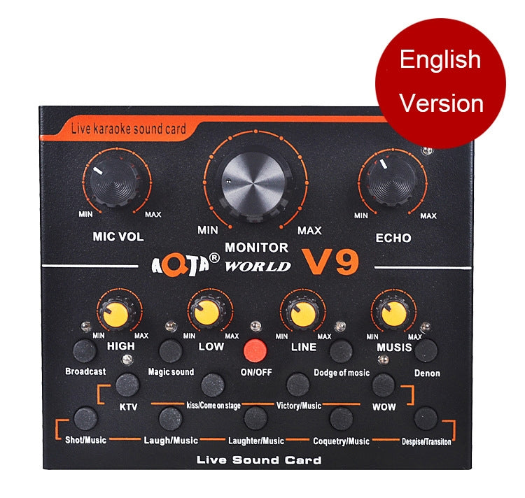 V9 Live Broadcasting Equipment Webcast Entertainment Streamer Sound Card - Consumer Electronics by buy2fix | Online Shopping UK | buy2fix