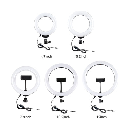 PULUZ Tripod Mount +  Live Broadcast Dual Phone Bracket + 6.2 inch 16cm LED Ring Vlogging Video Light Kits - Ring Light by PULUZ | Online Shopping UK | buy2fix