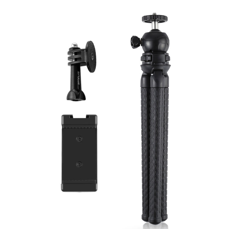 PULUZ Mini Octopus Flexible Tripod Holder with Ball Head & Phone Clamp + Tripod Mount Adapter & Long Screw for SLR Cameras, GoPro, Cellphone, Size: 30cmx5cm - DJI & GoPro Accessories by PULUZ | Online Shopping UK | buy2fix