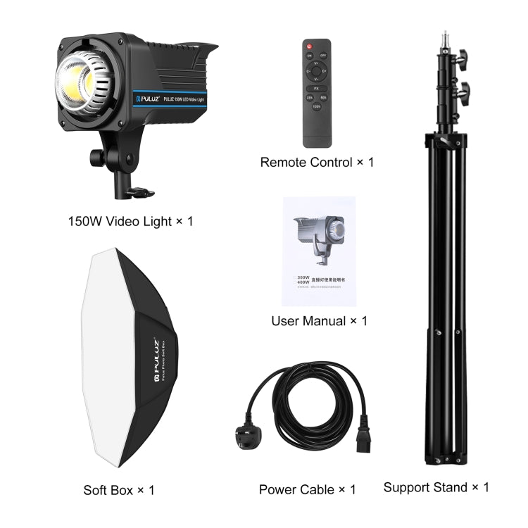 PULUZ 120W Photo Studio Strobe Flash Light Kit with Softbox Reflector & Tripod(UK Plug) - Shoe Mount Flashes by PULUZ | Online Shopping UK | buy2fix