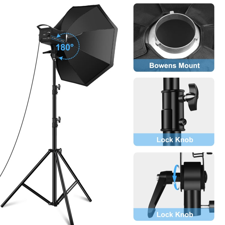 PULUZ 120W Photo Studio Strobe Flash Light Kit with Softbox Reflector & Tripod(UK Plug) - Shoe Mount Flashes by PULUZ | Online Shopping UK | buy2fix