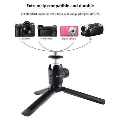 PULUZ Mini Pocket Metal Desktop Tripod Mount + Mini  Metal Ball Head with 1/4 inch Screw for DSLR & Digital Cameras - Tripods by PULUZ | Online Shopping UK | buy2fix