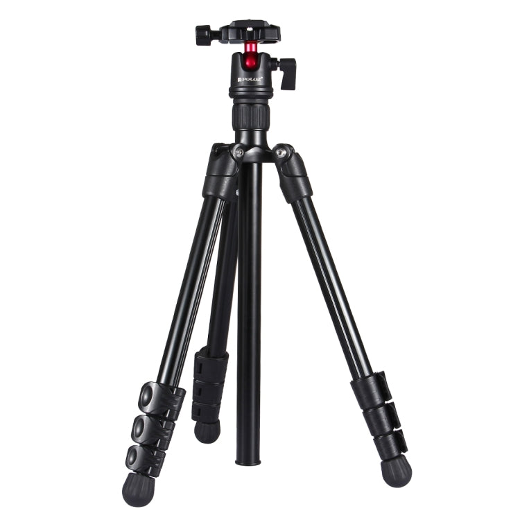 PULUZ 4-Section Folding Legs Metal  Tripod Mount with 360 Degree Ball Head for DSLR & Digital Camera, Adjustable Height: 42-130cm - Tripods by PULUZ | Online Shopping UK | buy2fix