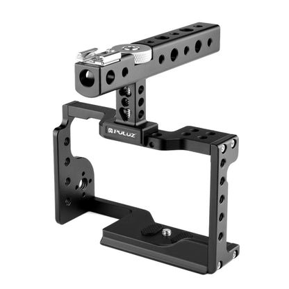 PULUZ Video Camera Cage Stabilizer with Handle for Sony A6600 / ILCE-6600(Black) - Camera Cage by PULUZ | Online Shopping UK | buy2fix