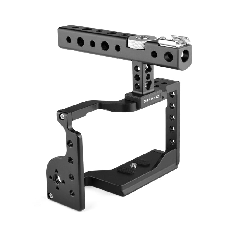 PULUZ Video Camera Cage Stabilizer with Handle for Sony A6600 / ILCE-6600(Black) - Camera Cage by PULUZ | Online Shopping UK | buy2fix