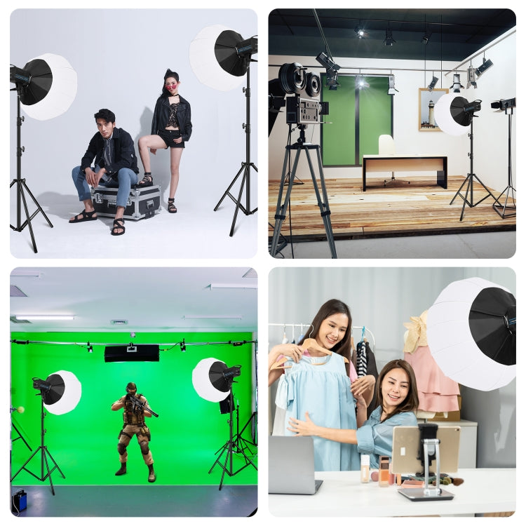 PULUZ 220V 120W Studio Video Light Dual Color Temperature Built-in Dissipate Heat System with Remote Control(US Plug) - Shoe Mount Flashes by PULUZ | Online Shopping UK | buy2fix