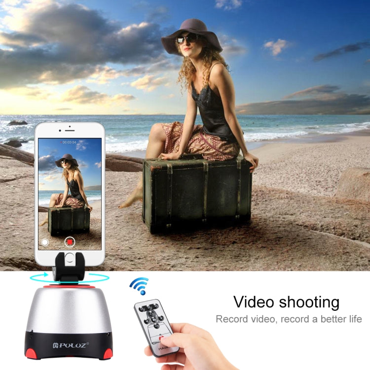 PULUZ Electronic 360 Degree Rotation Panoramic Head with Remote Controller for Smartphones, GoPro, DSLR Cameras(Red) - Tripod Heads by PULUZ | Online Shopping UK | buy2fix