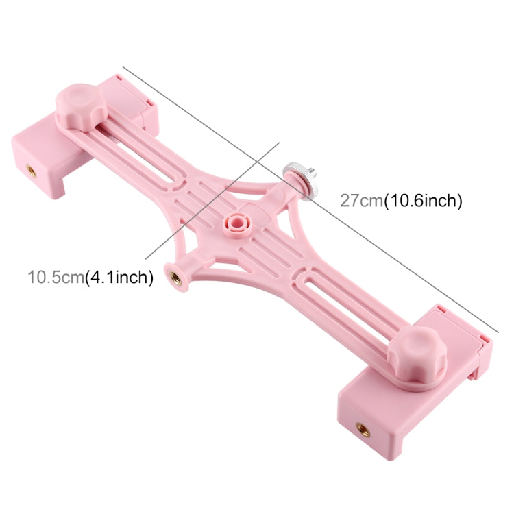 PULUZ Live Broadcast Dual Phone Brackets Horizontal Holder for iPhone, Galaxy, Huawei, Xiaomi, Sony and Other Smart Phones(Pink) - Stand by PULUZ | Online Shopping UK | buy2fix