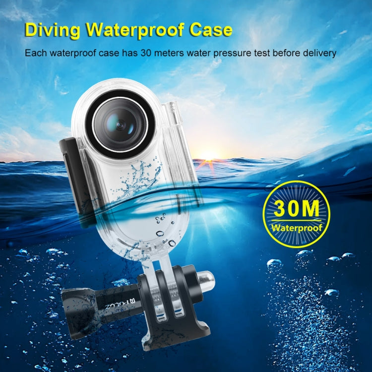 PULUZ 30m Underwater Waterproof Housing Protective Case for Insta360 GO 2, with Base Adapter & Screw(Transparent) - Case & Bags by PULUZ | Online Shopping UK | buy2fix