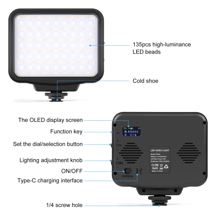 PULUZ Pocket 2500-9900K+RGB Full Color Beauty Fill Light Handheld On-Camera Photography LED Light -  by PULUZ | Online Shopping UK | buy2fix