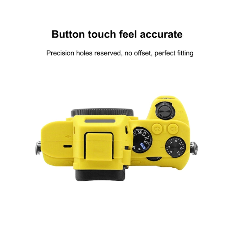 PULUZ Soft Silicone Protective Case for Sony ILCE-7MII / 7SMII / 7RMII(Yellow) - Protective Case by PULUZ | Online Shopping UK | buy2fix