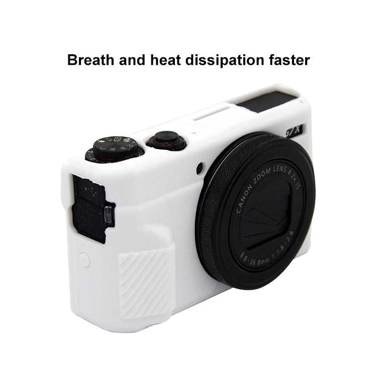 PULUZ Soft Silicone Protective Case for Canon EOS G7 X Mark II(White) - Protective Case by PULUZ | Online Shopping UK | buy2fix