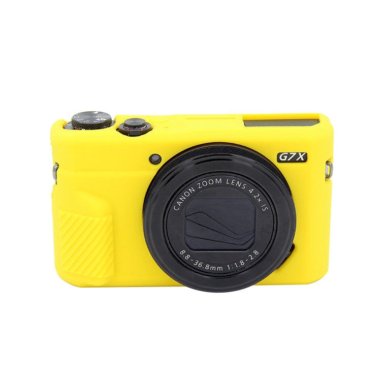 PULUZ Soft Silicone Protective Case for Canon EOS G7 X Mark II(Yellow) - Protective Case by PULUZ | Online Shopping UK | buy2fix