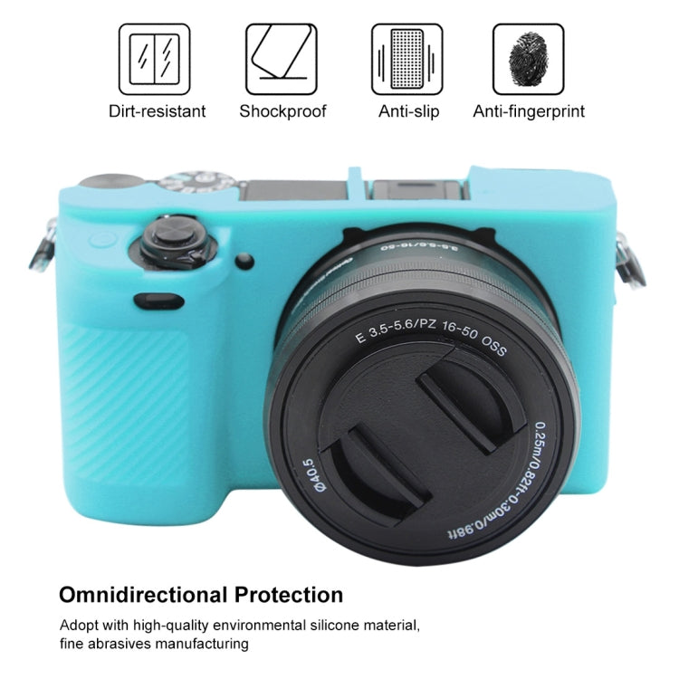 PULUZ Soft Silicone Protective Case for Sony ILCE-6300 / A6400(Blue) - Protective Case by PULUZ | Online Shopping UK | buy2fix