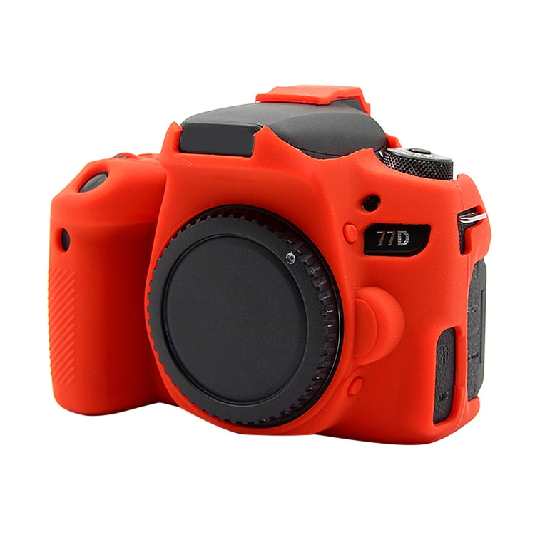 PULUZ Soft Silicone Protective Case for Canon EOS 77D(Red) - Camera Accessories by PULUZ | Online Shopping UK | buy2fix