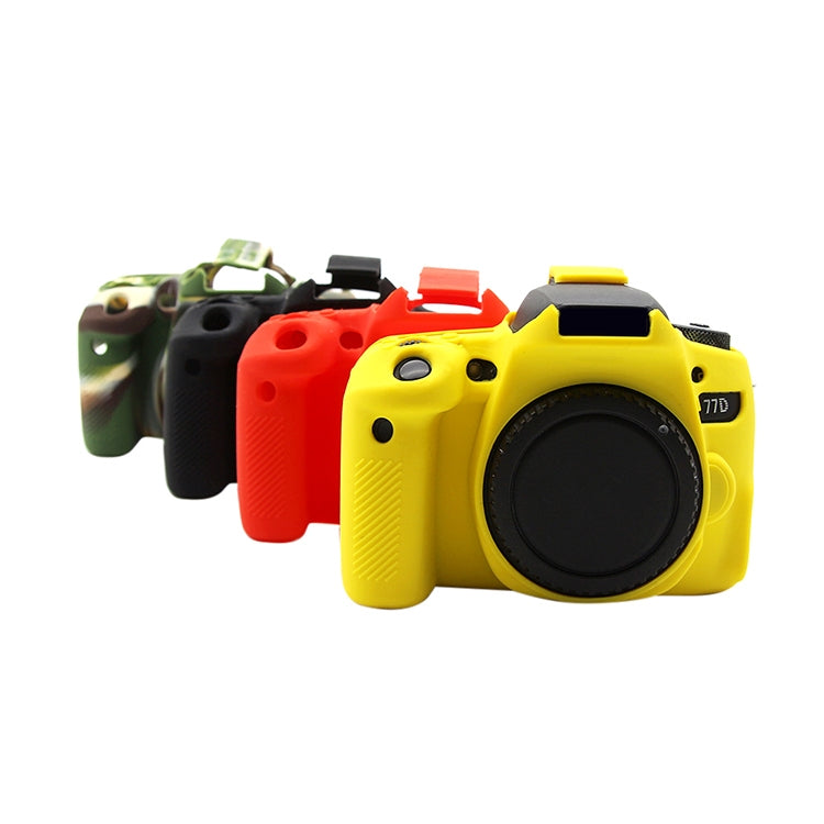 PULUZ Soft Silicone Protective Case for Canon EOS 77D(Red) - Camera Accessories by PULUZ | Online Shopping UK | buy2fix