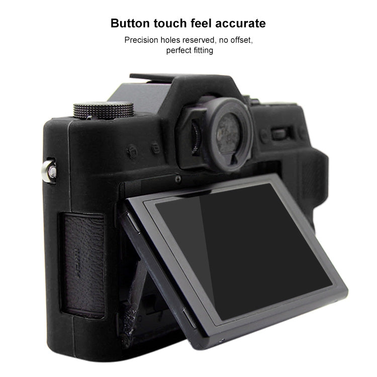 PULUZ Soft Silicone Protective Case for FUJIFILM XT10(Black) - Camera Accessories by PULUZ | Online Shopping UK | buy2fix